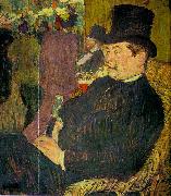  Henri  Toulouse-Lautrec Portrait of Monsieur Delaporte at the Jardin de Paris Sweden oil painting reproduction